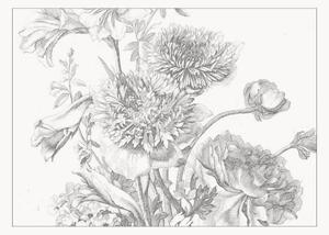 Netkaná tapeta Engraved Flowers