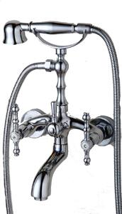 Vaňová batéria KRAN retro SILVER CHROME mosadz OLYMPIA LAUFERI