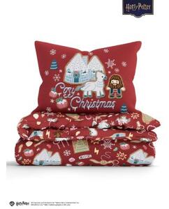 Bavlnené obliečky Renforcé - Cozy Christmas tmavo červené