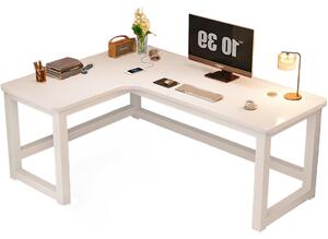 Rohový Herný Počítačový Stôl Veľký Moderný Biely Loft 120 Cm