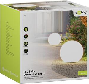 LED solárne dekoračné svietidlo, guľa, 35 cm, veľkosť XL, RGBW
