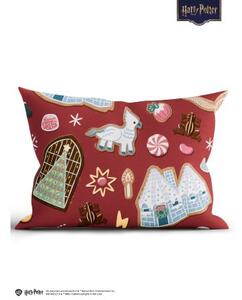 Bavlnená obliečka na vankúš Renforcé 40 × 60 cm - Cozy Christmas tmavo červené