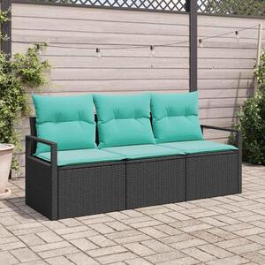 Maison Exclusive – Sedacia súprava, 3 kusy, čierna [syntetický materiál]: Polyratan