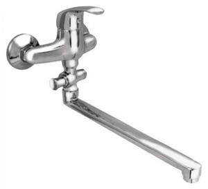Vaňová batéria do bytového jadra ZORA rovné rameno 30cm, rozstup 150mm