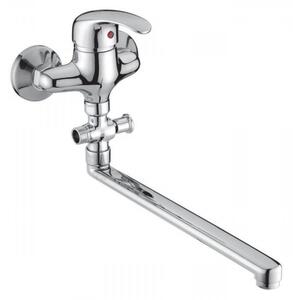 Vaňová batéria do bytového jadra PERLA, s rovným ramienkom 30cm, chróm
