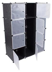 Verk 01508 Modulová skladacie šatníková skriňa 144,5 x 110 x 46,5 cm čierna