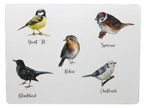 4ks pevné korkové prestieranie vtáčiky Garden birds - 30*40*0,4cm - Mars & More
