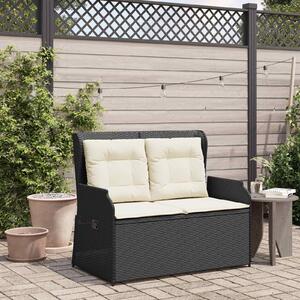 Maison Exclusive - Záhradná lavička Čierna Poly-rattan