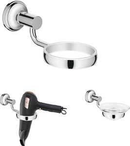 Grohe Essentials chrómový držiak na dávkovač mydla na mydlo s bubnom