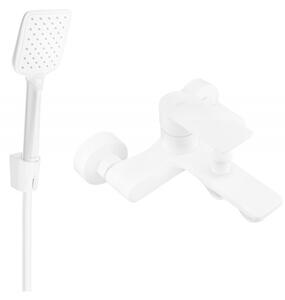 Mexen Royo R62 vaňová batéria so sprchovacím setom, biela - 7223R62-20