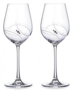 Diamante poháre na biele víno Atlantis s kryštálmi Swarovski 400 ml 2KS