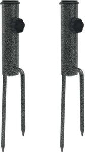 Maison Exclusive - Stojan na dáždniky s 2 zemnými kolíkmi 9x35 cm Pozinkovaná oceľ