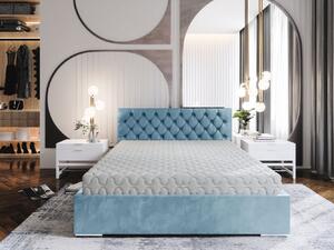 Luxusná posteľ DANICA - 120x200, svetlo modrá