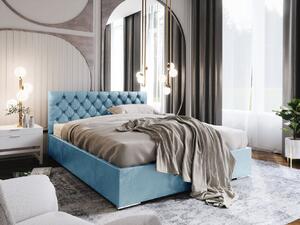 Luxusná posteľ DANICA - 120x200, svetlo modrá