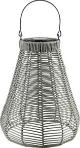 Solárna lucerna z polypropylénu Mondex SOKKE Nature 13x27x33/45 cm, sivá, 1 ks