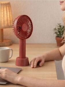 Sinsay - Bezdrôtový ručný ventilátor so stojanom - červená