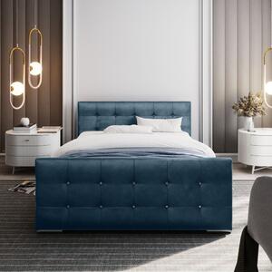Jednolôžková posteľ KRISTAL - 90x200, svetlo modrá