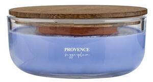 Vonná sviečka v skle PROVENCE drevený knôt 24 hodín sugarplum