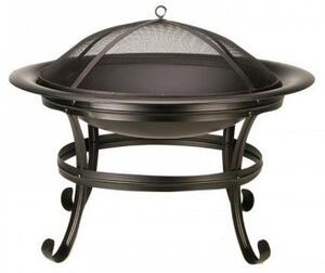 Misa na oheň BBQ Collection s ochranou proti iskrám - kôš na oheň 77 x 17 x 76 cm - terasový sporák s držadlami a pohrabáčom - záhradné ohnisko na drevo - dekoratívna terasa - uhlíková oceľ