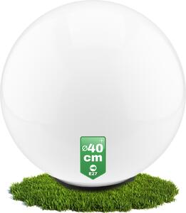 Guľové svetlo vonkajšie vonkajšie guľové svetlo guľová lampa záhradná guľová vonkajšia lampa guľová cesta svetlo guľa odolná voči poveternostným vplyvom IP44 biela zásuvka E27 Ø 40cm