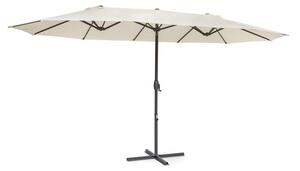 Blumfeldt Twin Peaks - slnečník, 456x245x268 cm, polyester, UV ochrana, krémová