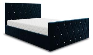 Jednolôžková čalúnená posteľ MAKITA - 90x200, tmavo modrá