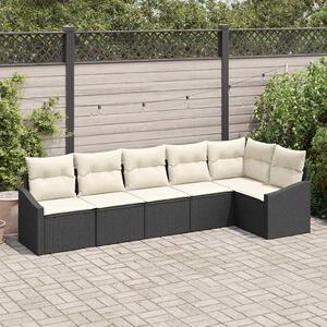 Maison Exclusive – Sedacia súprava, 6 kusov, čierna [syntetický materiál]: Polyratan