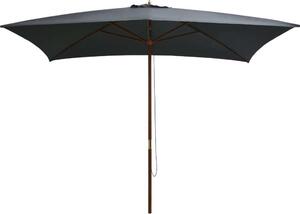 Maison Exclusive - Slnečník s dreveným stožiarom 200x300 cm antracit