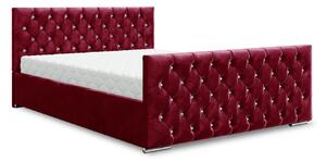 Luxusná posteľ NIKOLETA - 90x200, červená