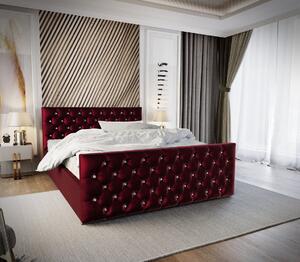 Luxusná posteľ NIKOLETA - 90x200, červená