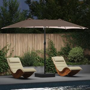 Maison Exclusive - Záhradný slnečník Taupe 385 x 209 x 244 cm Polyester