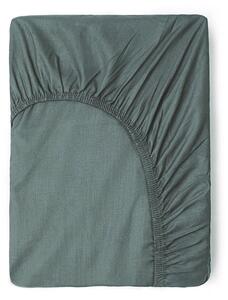 Zelená/sivá napínacia bavlnená plachta 140x200 cm – Good Morning