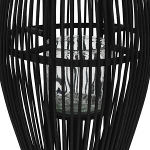 Závesný svietnik čierny 60 cm bambusový