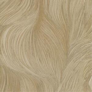 Vliesové tapety na stenu GMK Fashion for walls 5 10522-30, rozmer 10,05 m x 0,53 m, jemné vlnovky zlaté, Erismann