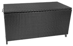 Malatec 11963 Záhradný úložný box polyratan 118 x 54 x 59 cm čierny