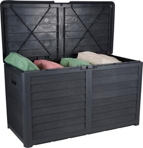 Záhradný box na vankúše Lifetime Garden - box na vankúše - úložný záhradný box - 420 l - 117,3 x 65,3 x 54,8 cm - čierny