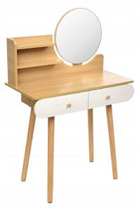SUPPLIES SCANDI KIDS toaletný stolík so zrkadlom 80x120 - hnedý