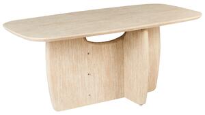 Jedálenský stôl svetlohnedý MDF 180 x 90 cm obdĺžnikový široký podstavec minimalistický štýl kuchyňa jedáleň