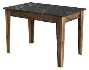 Jedálenský stôl (pre 4 osoby) Kika (Orech + Čierna). Vlastná spoľahlivá doprava až k Vám domov. 1073317