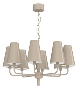 Luster na reťazi TORTOLA 8xE14/15W/230V béžový