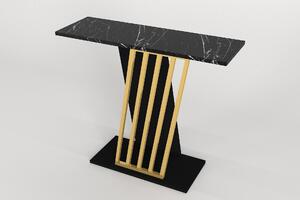 Konzolový stolík Glumy (Čierna + Zlatá). Vlastná spoľahlivá doprava až k Vám domov. 1073325