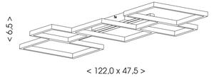Brilagi - LED Stropné svietidlo SHIFT LED/42W/230V 4000K 47,5x122 cm čierna
