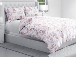 Biante Bavlnené posteľné obliečky Sandra SA-284 Hnedé sovy Predĺžené 140x220 a 70x90 cm