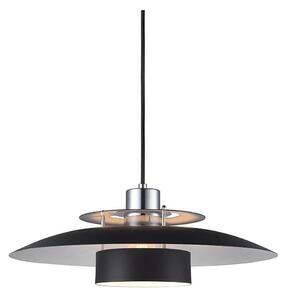 Halo Design 990259 - Závesný luster SORUP 1xE27/40W/230V pr. 40 cm čierna/lesklý chróm