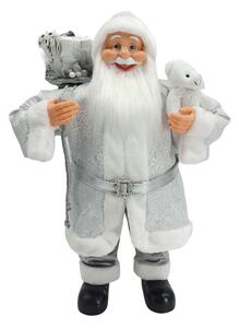 Dekorácia Santa Claus Strieborný 80cm