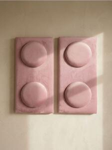 Sinsay - Čalúnené nástenné panely v tvare bloku 2 pack - pastelová ružová