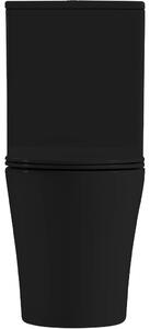 CERANO - WC kombi Carlito, Rimless + UF sedátko - spodný / zadný odpad - čierna matná - 36,5x61 cm