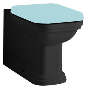 Kerasan WALDORF WC kombi misa 40x68cm, spodný/zadný odpad, čierna mat
