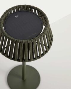 ALDETA záhradná solárna stolová lampa Zelená