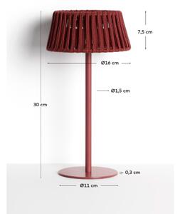 ALDETA záhradná solárna stolová lampa Terakota
